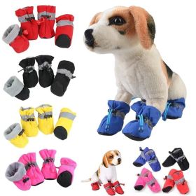 Anti-slip Pet Dog shoes Waterproof boots shoes puppy cat socks boots dog shoes (Color: Black, size: 6)